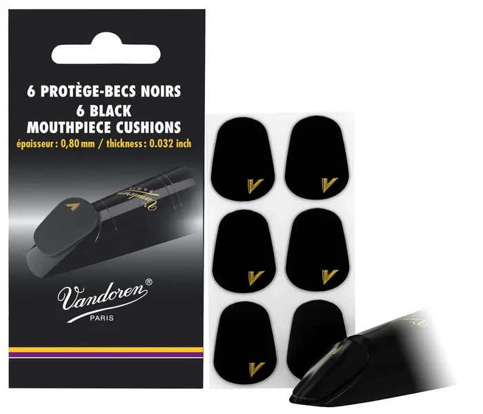 Vandoren Mouthpiece Cushions – Black 0.80 mm