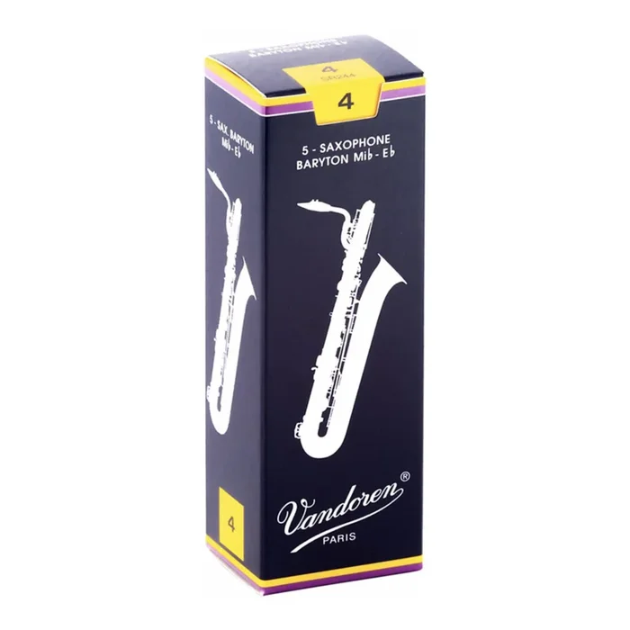 Vandoren SR244 Traditional Bari Saxophone Reed – Strength: 4 (5 Pack)
