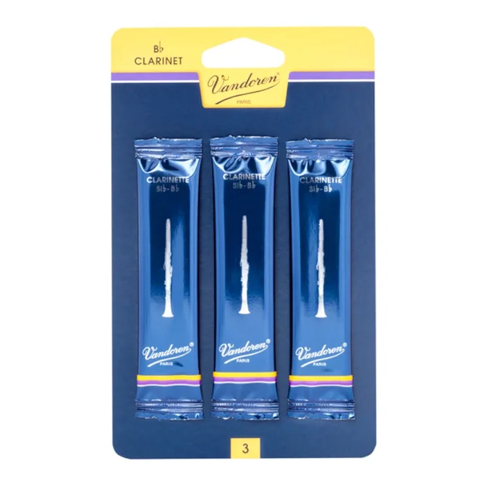 Vandoren Traditional B Flat Clarinet Reeds – Size 2.5 – 3 pack