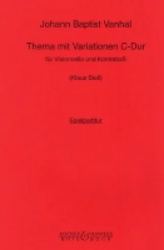 Vanhal, JB (Stoll): Theme & Variation in C (cello & bass)