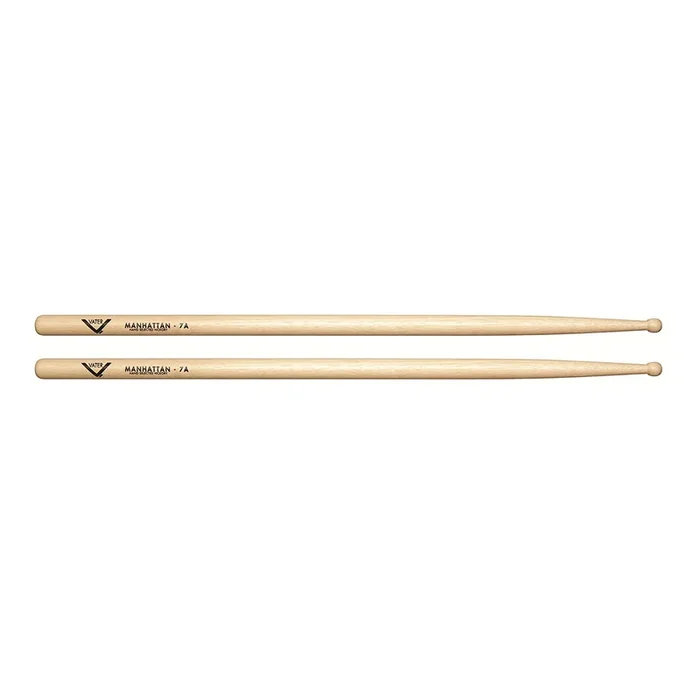 Vater VH7AW 7A Wood Tip Hickory Drum Sticks, Pair