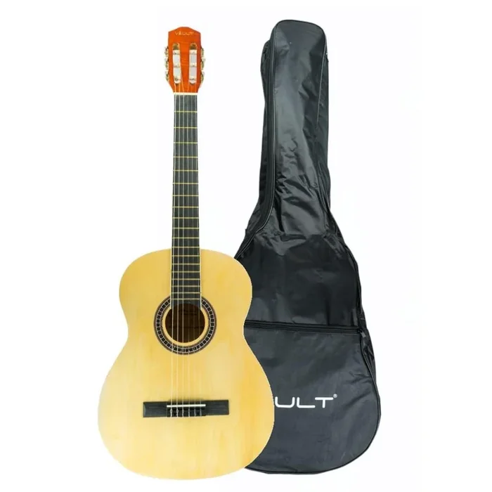 Vault CL-20 4/4 size Classical Guitar with Bag – Natural Gloss