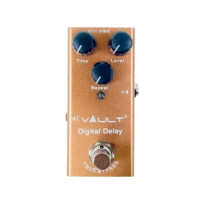 Vault Digital Delay Effects Pedal With all Metal Body, Small Footprint & 3 Year Warranty