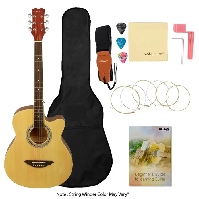 Vault EA10 40inch Medium 6 String Cutaway Acoustic Guitar