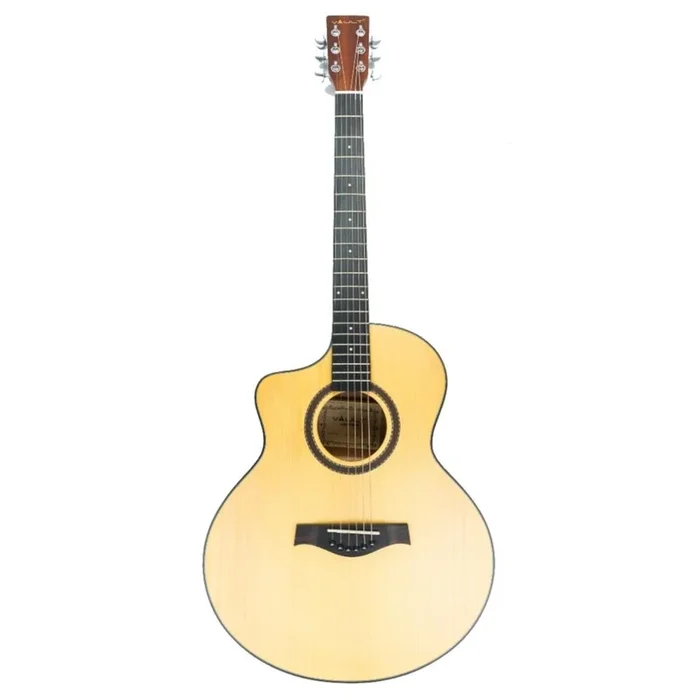 Vault EA40 41 inch Premium Solid Spruce-Top Cutaway Acoustic Guitar