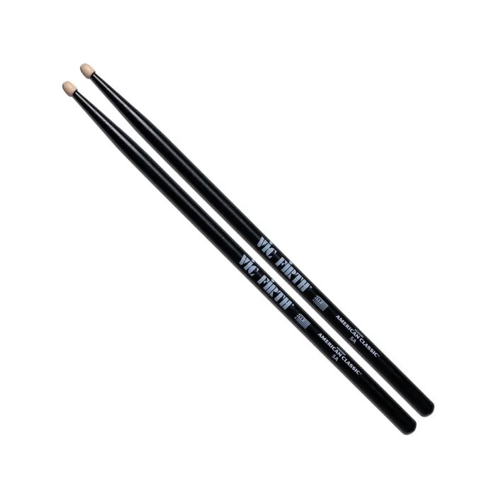 Vic Firth American Classic 5A Hickory Drumsticks – Black Finish (1 Pair)