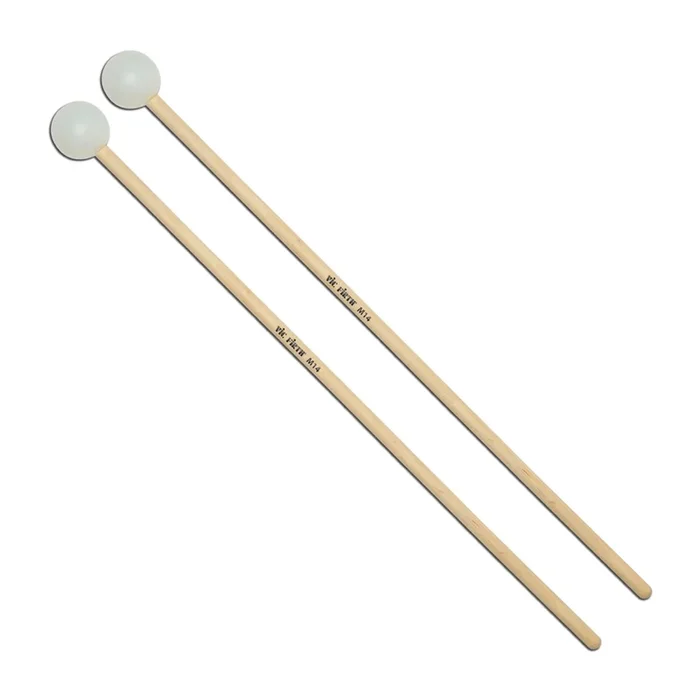 Vic Firth M14 American Custom Xylophone Mallets – Soft White Poly – Birch