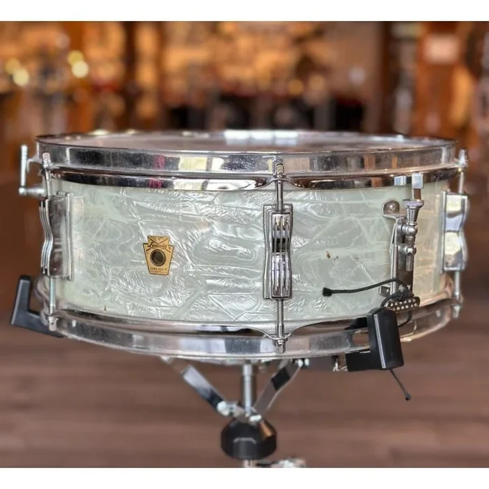 Vintage Ludwig Pioneer Snare Drum 14×5 White Marine Pearl