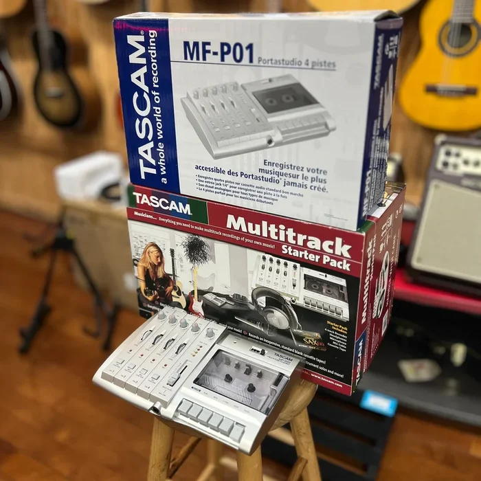 VINTAGE Tascam Multitrack Starter Pack w/ MF-P01 4-track Recorder – NEW OLD STOCK