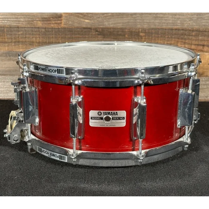 Vintage Yamaha Recording Custom Snare Drum 14×6.5 Cherry Wood