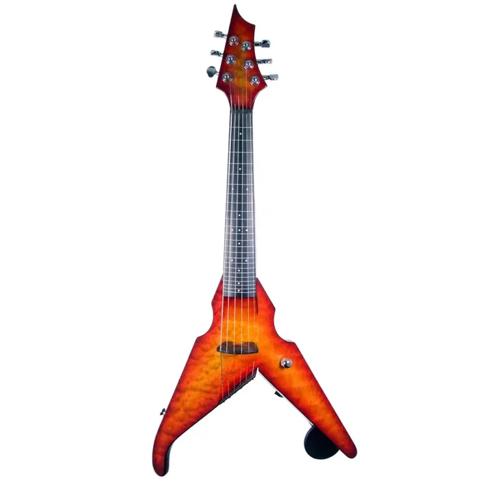 Violines de madera Viper 6 trastes, Quilt Black Cherry Burst