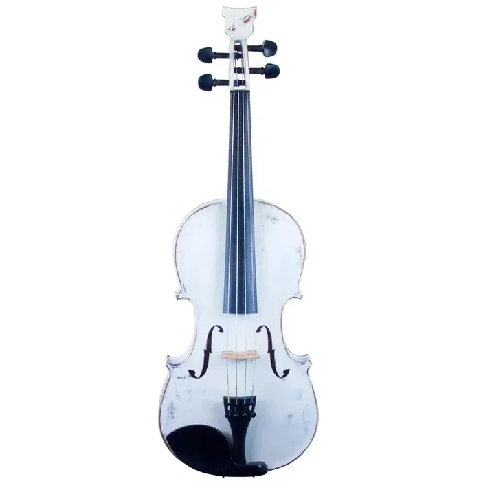 Violon Electro-Acoustique Bridge Tasman, finition blanche ‘Shabby-Chic’