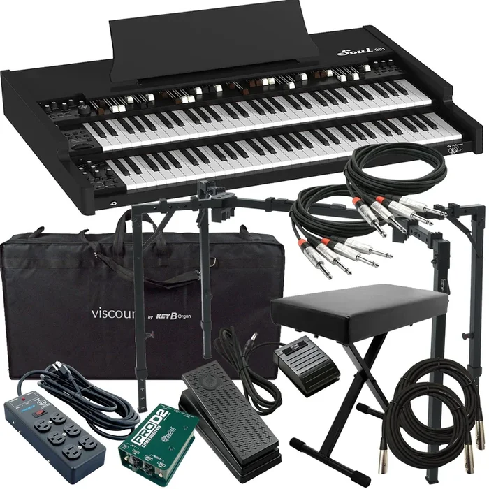Viscount Legend SOUL 261 Digital Tonewheel Organ – Black STAGE KIT