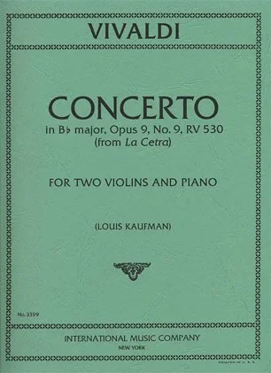 Vivaldi, Antonio: Concerto in Bb Op.9#9 La Cetra (2 violins & piano) IMC
