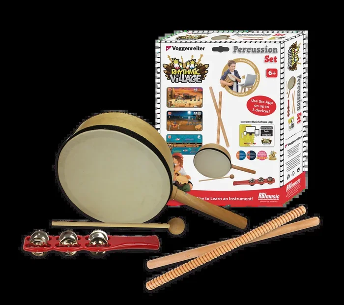 Voggenreiter Rhythmic Village Interactive Music Software, Game, & Percussion Set