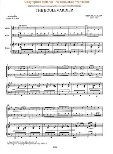 Wilson, P.: Palm Court Trios, Book 1 (violin, cello, piano)