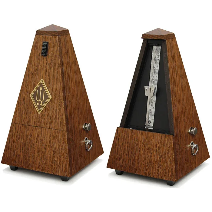 Wittner Maelzel Solid Wood Metronome – Genuine Oak – Matte Finish – With Bell – Model 818