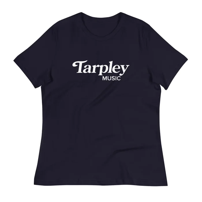 Women’s Relaxed T-Shirt | Tarpley Music Logo | Navy