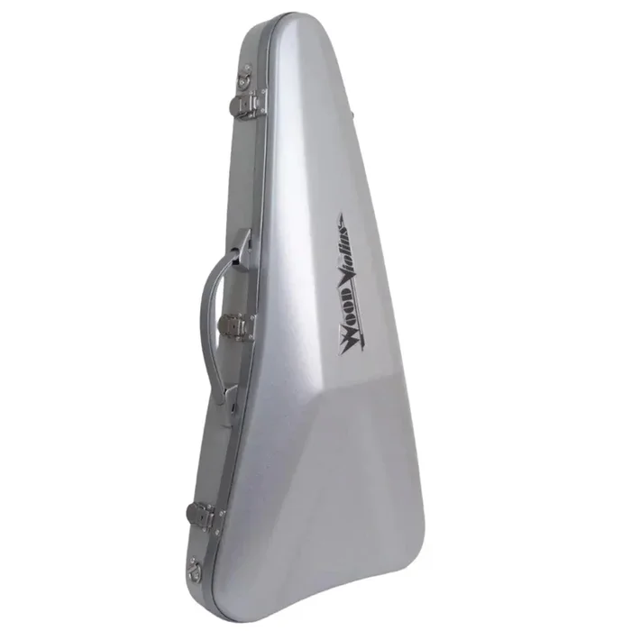 Wood Violins custom Bam Viper hard case, silver