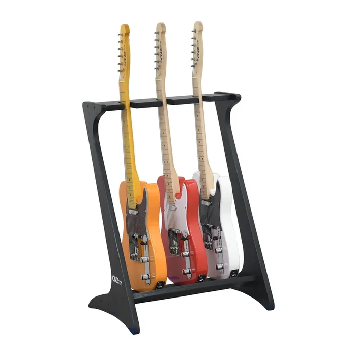 Wooden 3 Guitar Stand – Black