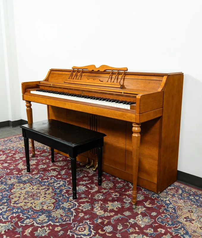 Wurlitzer Classic Upright Piano | Satin Walnut | SN: 1133367 | Used