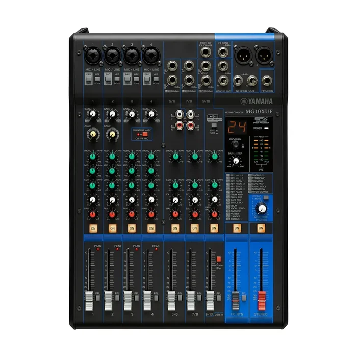 Yamaha 10-Channel Mixer MG10XUF Analog Mixer W/ Effect & USB Interface