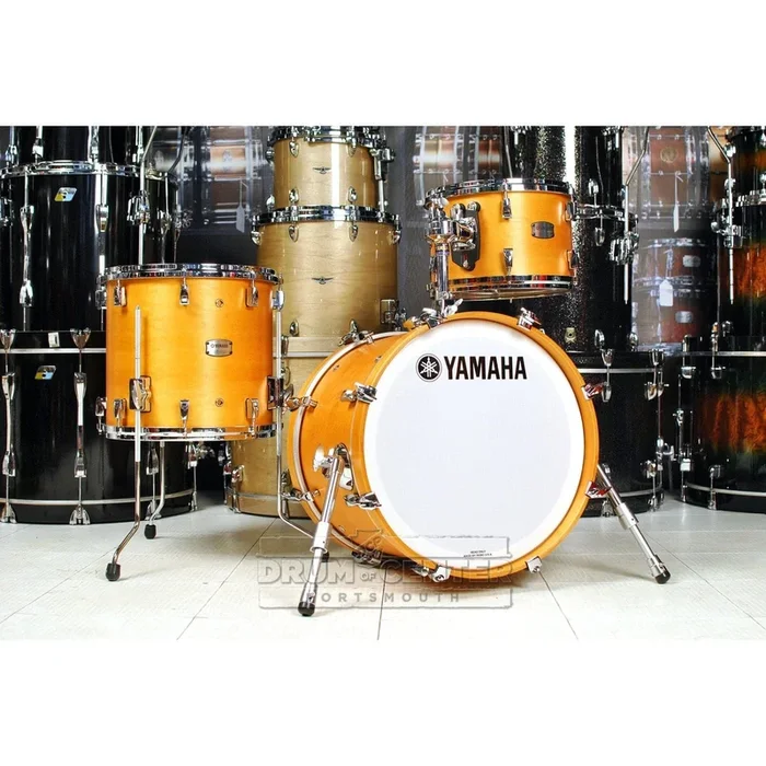 Yamaha Absolute Hybrid Maple 3pc Jazz Drum Set Vintage Natural