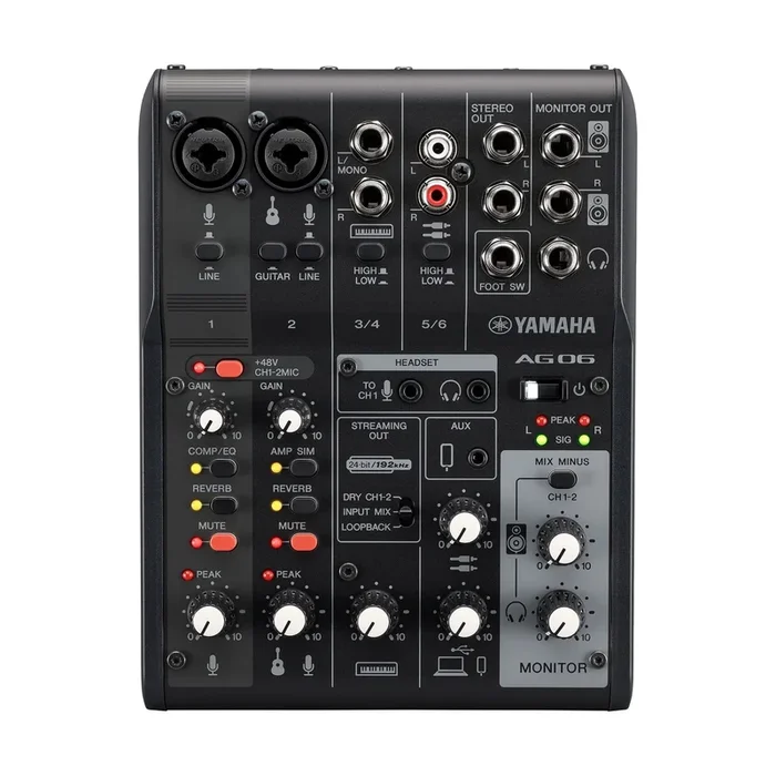 Yamaha AG06 MK2 6-Channel Mixer And USB Audio Interface