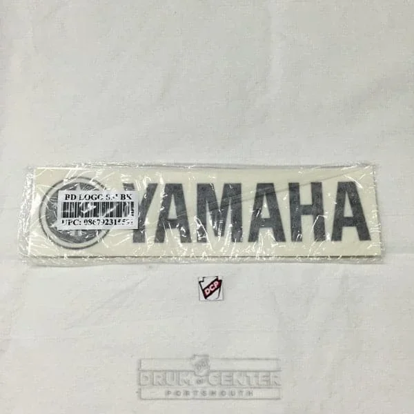 Yamaha BD LOGO SM BK Bass Drum Head Logo Decal 2-Pack, Black, 1.87″H x 8.25″W