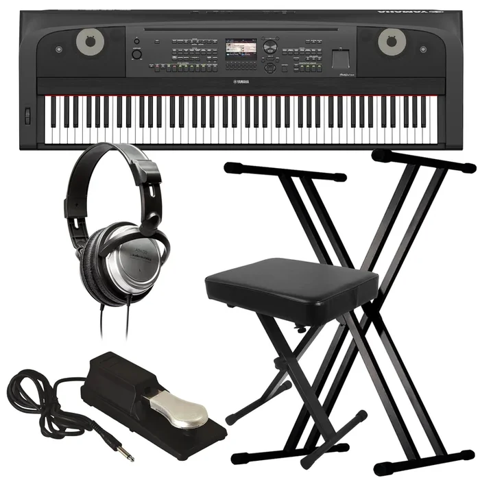 Yamaha DGX-670 Portable Grand Digital Piano – Black KEY ESSENTIALS BUNDLE