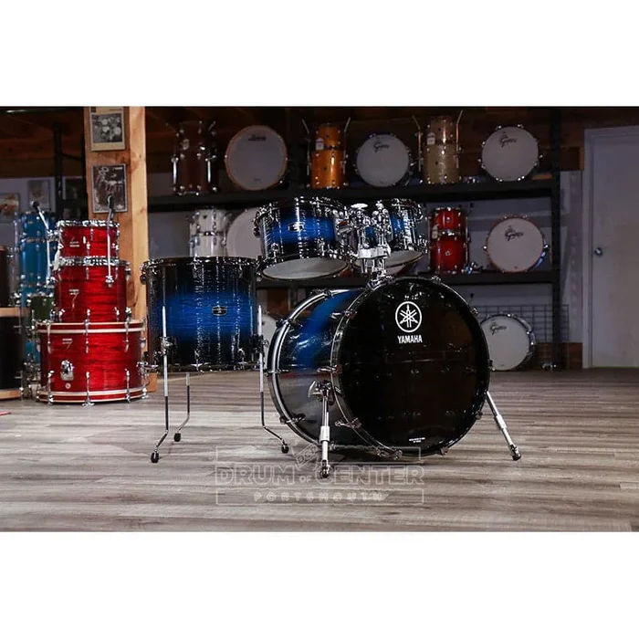 Yamaha Live Custom Hybrid Oak 4pc Drum Set Uzu Ice Sunburst