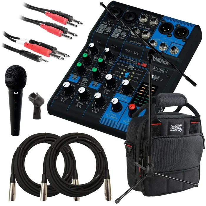 Yamaha MG06X 6-Channel Compact Stereo Mixer PERFORMER PAK