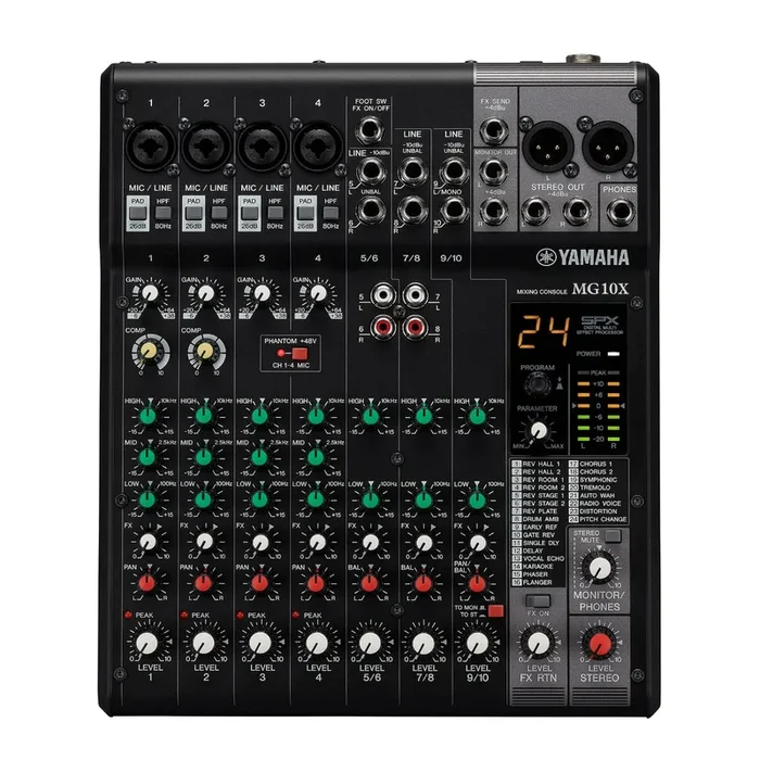 Yamaha MG10X 10-Input Stereo Mixer with Effects