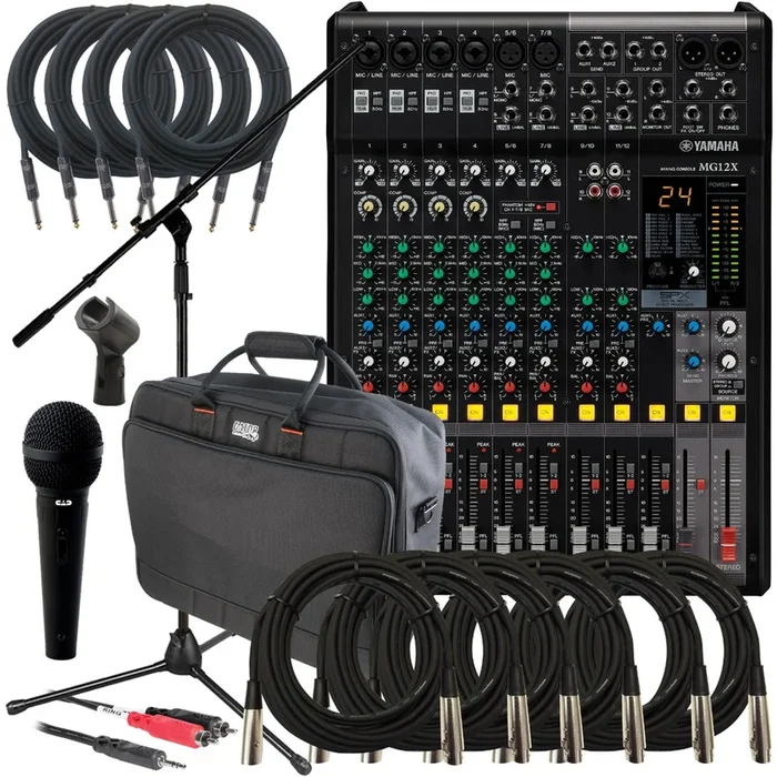 Yamaha MG12X 12-Input Stereo Mixer with Effects PERFORMER PAK