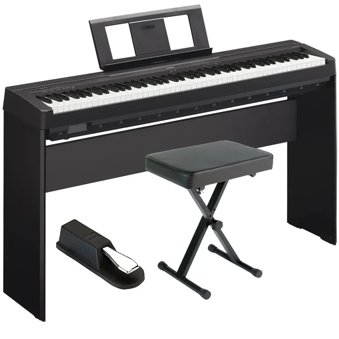 Yamaha P-45 Digital Piano – Black HOME ESSENTIALS BUNDLE