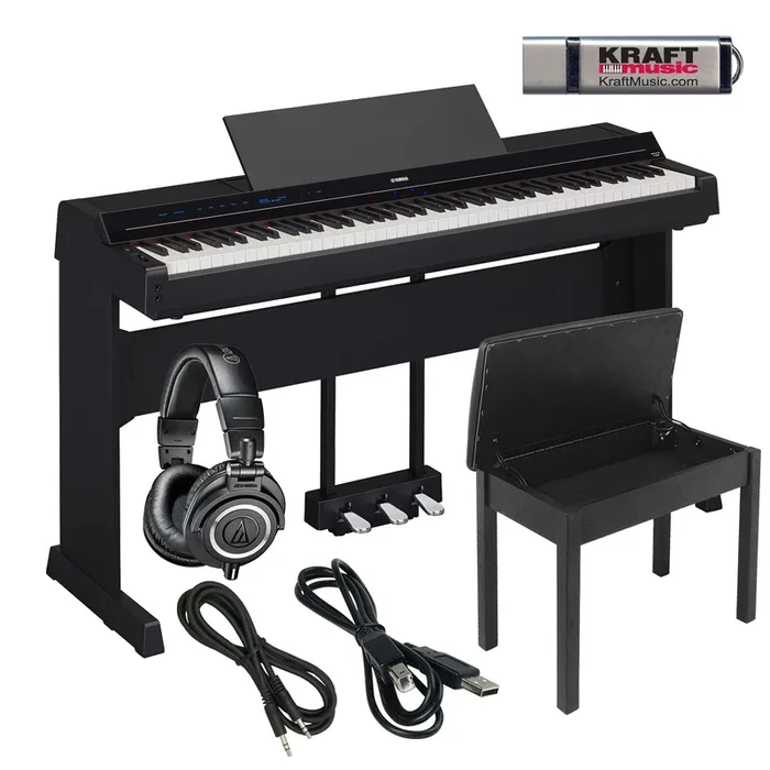Yamaha P-S500 Digital Piano – Black COMPLETE HOME BUNDLE