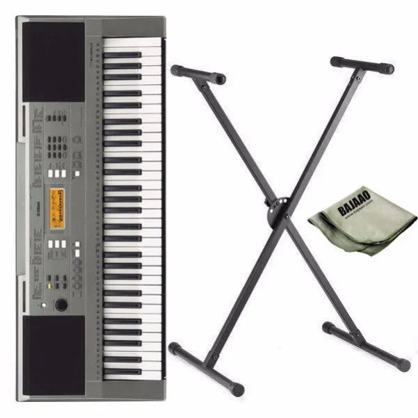 Yamaha PSR-E353 61-Key Touch Sensitive Keyboard with Stand and Polishing Cloth