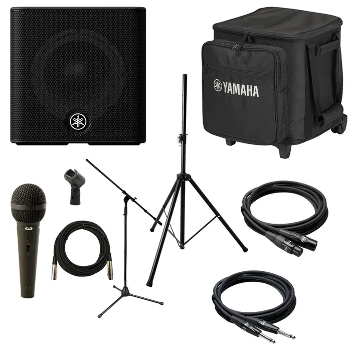 Yamaha STAGEPAS 200 8″ Powered PA with 5 Channel Mixer COMPLETE STAGE BUNDLE