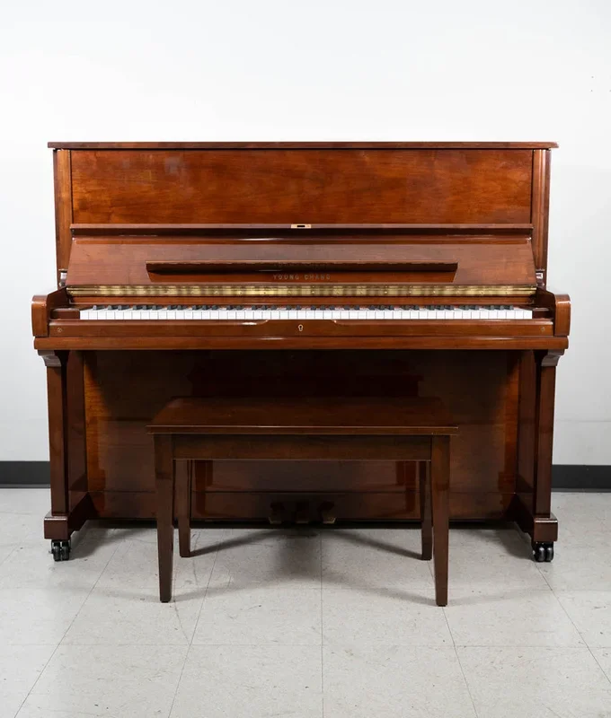 YOSA 1994 Young Chang U121 48″ Upright Piano in Mahogany Red Polish | Serial No. A2111753 | Used