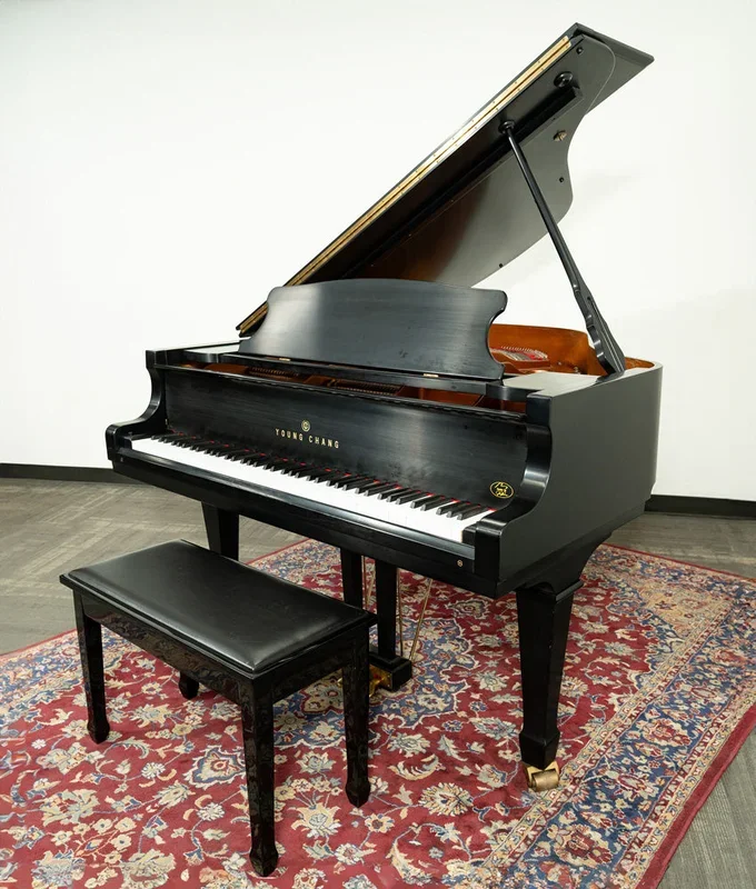 Young Chang Pramberger PG157 Baby Grand Piano | Satin Ebony | SN: YG0132604 | Used