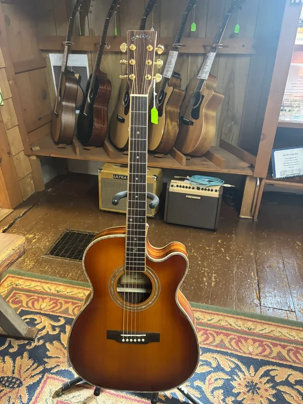 Zager ZAD-900OMCE Aura/VCS Acoustic-Electric Cutaway Guitar with ToneWood Amp – USED