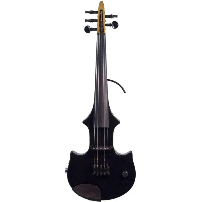 ZETA Jazz Fusion JV45 Gloss Black electric violin, standard pegs & double-edge