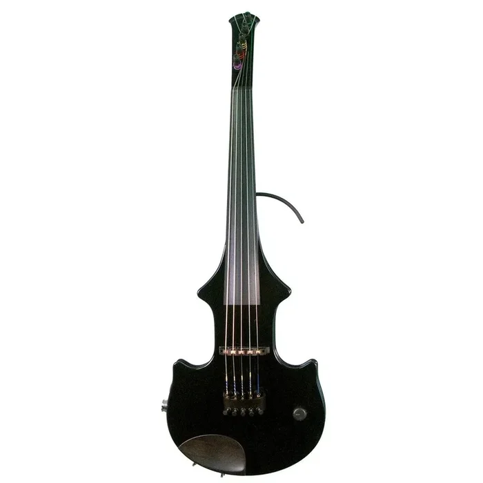 ZETA JV45 Jazz Fusion Violín eléctrico de 5 cuerdas con MIDI, negro brillante con clavijas Imbus