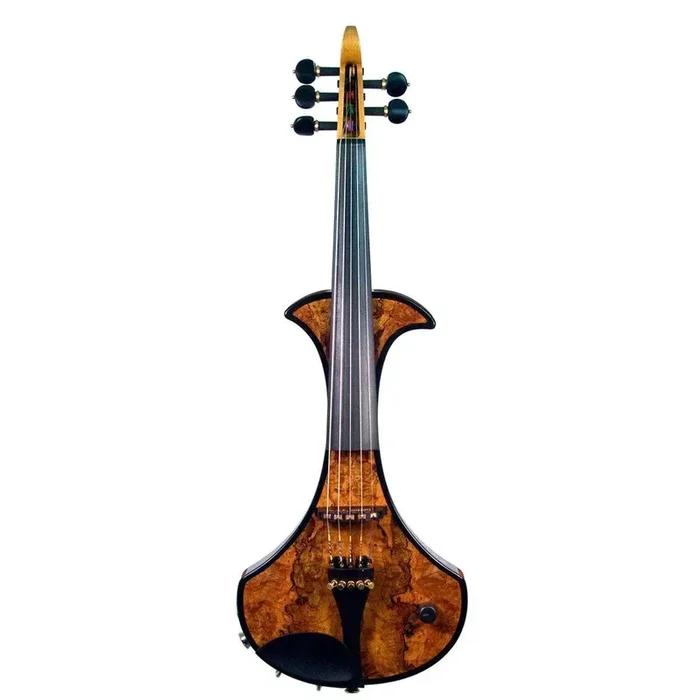 ZETA SV45 Jazz Modern Violon électrique 5 cordes, Spalted Flame Maple avec garniture en ébène ‘Cowboy’