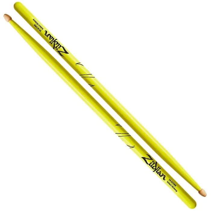 Zildjian 5A Acorn Wood Neon Yellow Drum Sticks