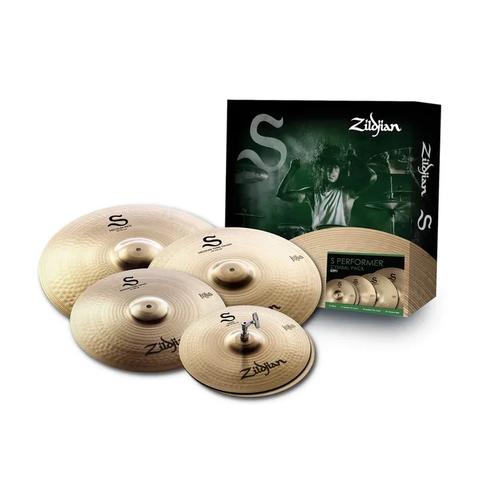 Zildjian S Series Performer 4-Piece Cymbal Pack W/ 14″ Hi-Hats, 16″ AND 18″ Crashes, and 20″ Ride